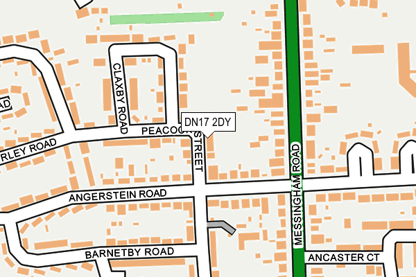 DN17 2DY map - OS OpenMap – Local (Ordnance Survey)
