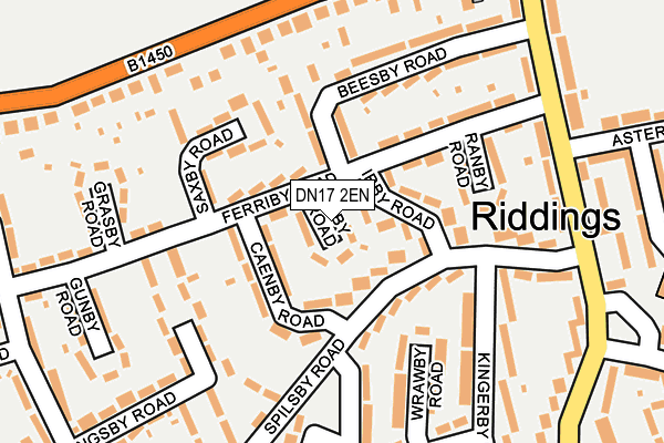 DN17 2EN map - OS OpenMap – Local (Ordnance Survey)