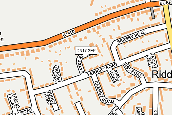 DN17 2EP map - OS OpenMap – Local (Ordnance Survey)