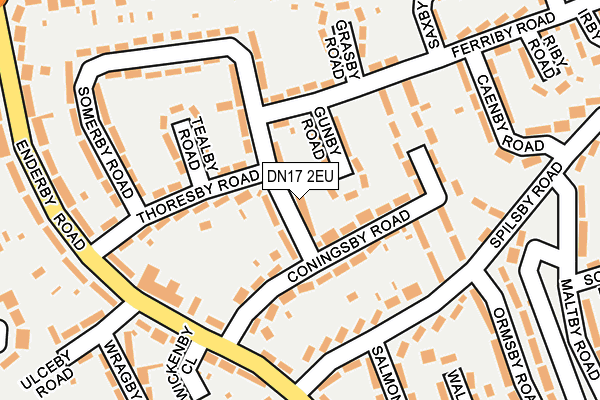 DN17 2EU map - OS OpenMap – Local (Ordnance Survey)