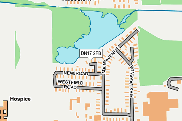 DN17 2FB map - OS OpenMap – Local (Ordnance Survey)