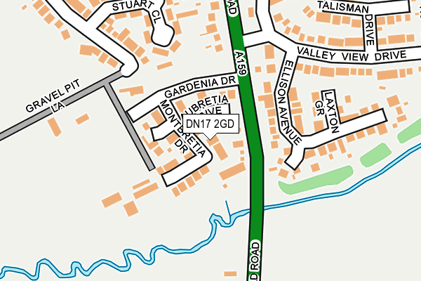 DN17 2GD map - OS OpenMap – Local (Ordnance Survey)