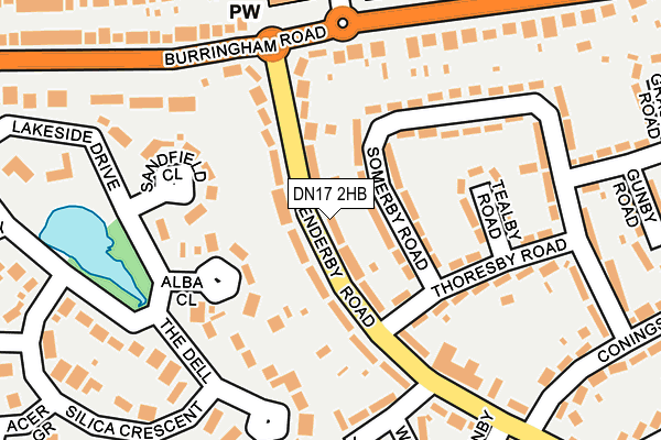 DN17 2HB map - OS OpenMap – Local (Ordnance Survey)