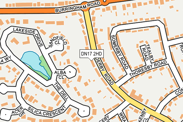 DN17 2HD map - OS OpenMap – Local (Ordnance Survey)