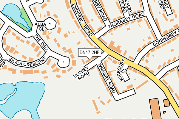 DN17 2HF map - OS OpenMap – Local (Ordnance Survey)