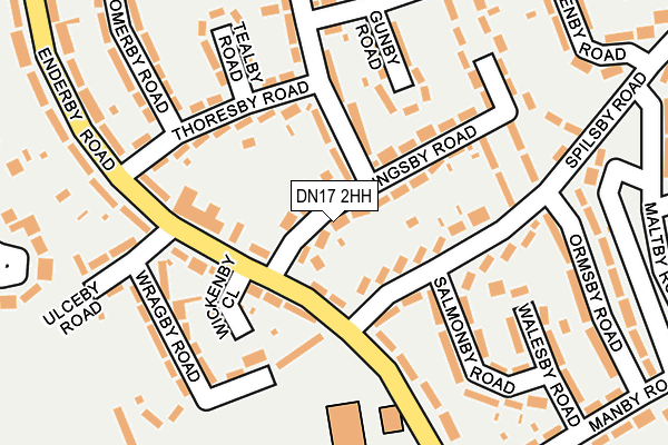 DN17 2HH map - OS OpenMap – Local (Ordnance Survey)