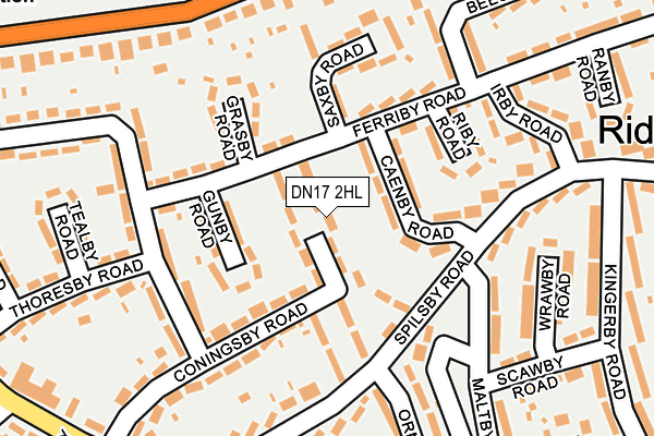 DN17 2HL map - OS OpenMap – Local (Ordnance Survey)