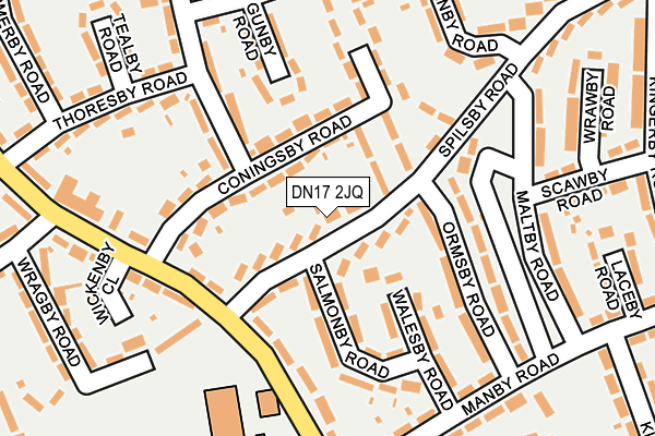 DN17 2JQ map - OS OpenMap – Local (Ordnance Survey)