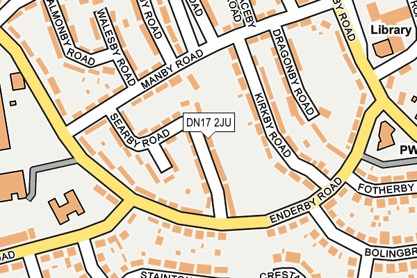 DN17 2JU map - OS OpenMap – Local (Ordnance Survey)