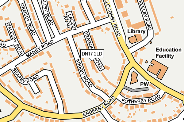 DN17 2LD map - OS OpenMap – Local (Ordnance Survey)