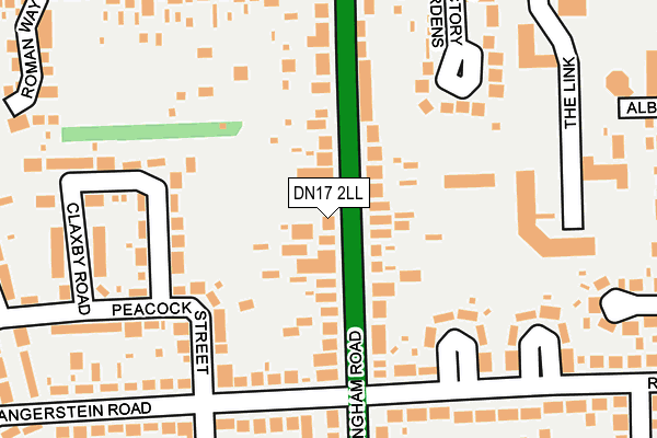 DN17 2LL map - OS OpenMap – Local (Ordnance Survey)