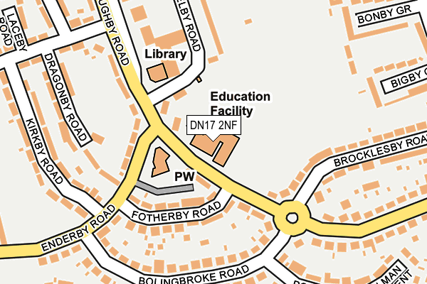 DN17 2NF map - OS OpenMap – Local (Ordnance Survey)