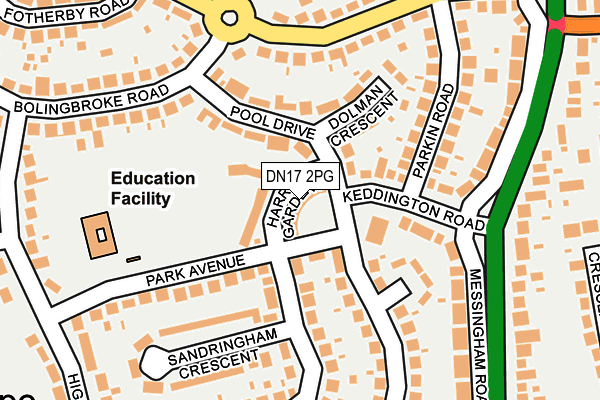 DN17 2PG map - OS OpenMap – Local (Ordnance Survey)