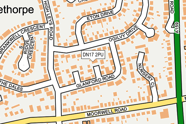 DN17 2PU map - OS OpenMap – Local (Ordnance Survey)
