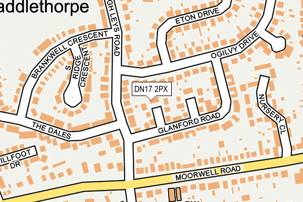 DN17 2PX map - OS OpenMap – Local (Ordnance Survey)