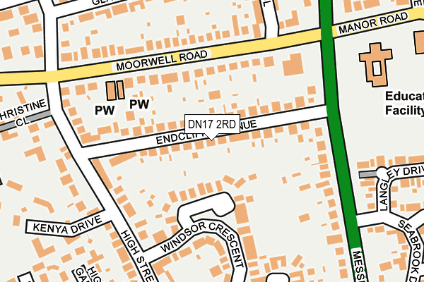 DN17 2RD map - OS OpenMap – Local (Ordnance Survey)