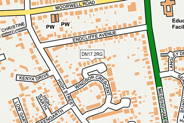 DN17 2RG map - OS OpenMap – Local (Ordnance Survey)
