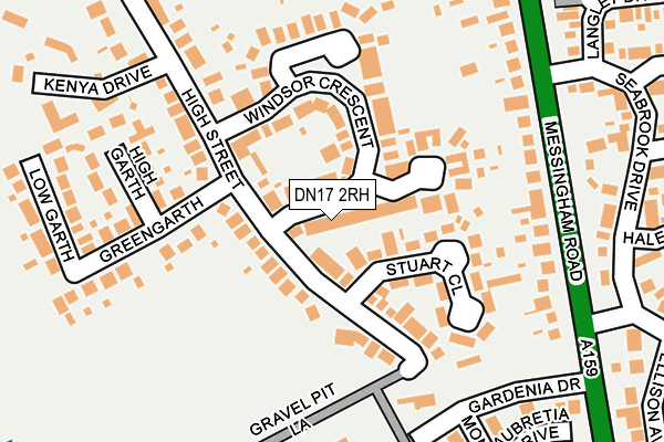 DN17 2RH map - OS OpenMap – Local (Ordnance Survey)