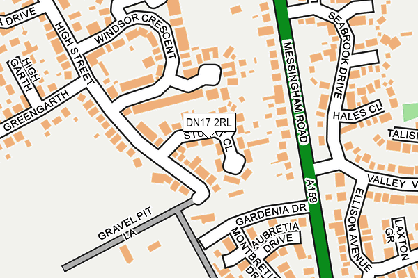 DN17 2RL map - OS OpenMap – Local (Ordnance Survey)