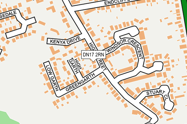 DN17 2RN map - OS OpenMap – Local (Ordnance Survey)