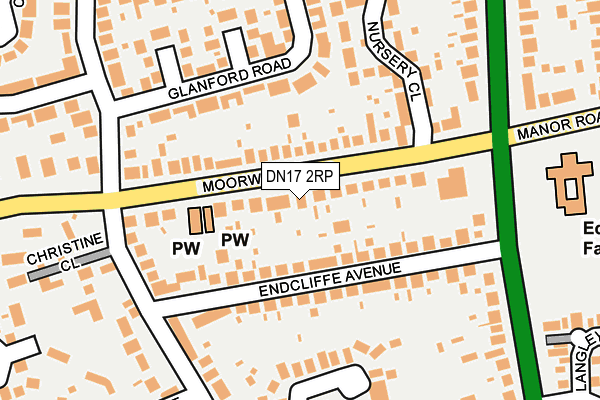 DN17 2RP map - OS OpenMap – Local (Ordnance Survey)