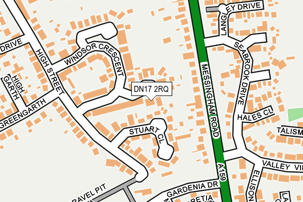 DN17 2RQ map - OS OpenMap – Local (Ordnance Survey)