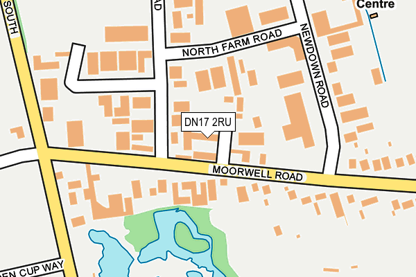 DN17 2RU map - OS OpenMap – Local (Ordnance Survey)