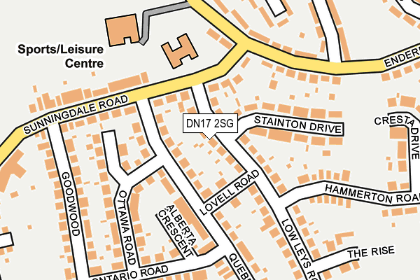 DN17 2SG map - OS OpenMap – Local (Ordnance Survey)