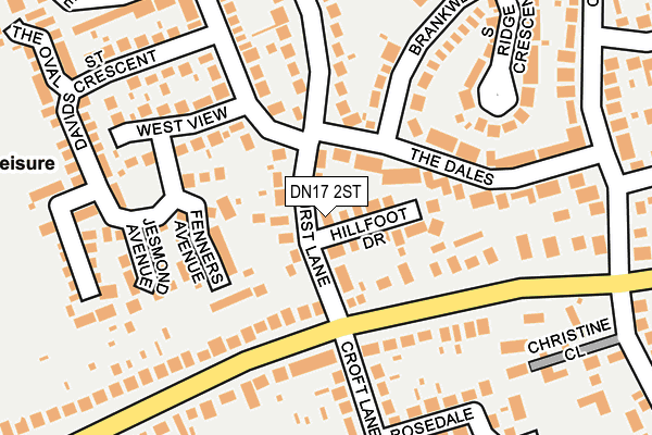 DN17 2ST map - OS OpenMap – Local (Ordnance Survey)