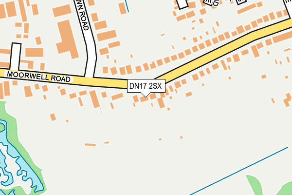 DN17 2SX map - OS OpenMap – Local (Ordnance Survey)
