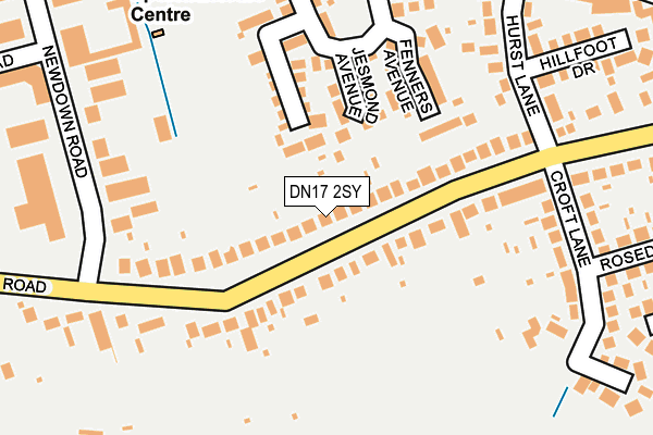 DN17 2SY map - OS OpenMap – Local (Ordnance Survey)