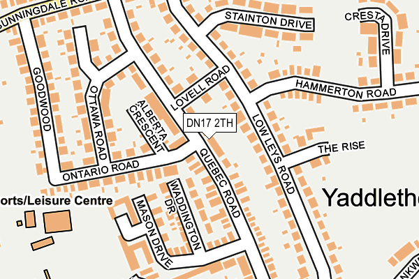 DN17 2TH map - OS OpenMap – Local (Ordnance Survey)