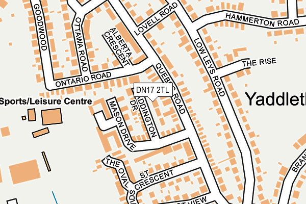 DN17 2TL map - OS OpenMap – Local (Ordnance Survey)