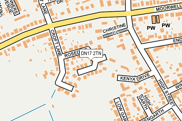 DN17 2TN map - OS OpenMap – Local (Ordnance Survey)