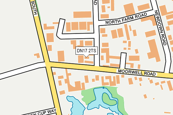 DN17 2TS map - OS OpenMap – Local (Ordnance Survey)
