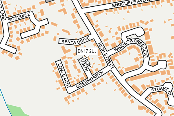 DN17 2UJ map - OS OpenMap – Local (Ordnance Survey)
