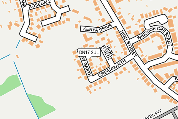 DN17 2UL map - OS OpenMap – Local (Ordnance Survey)
