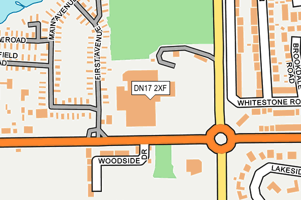 DN17 2XF map - OS OpenMap – Local (Ordnance Survey)