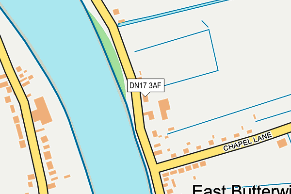 DN17 3AF map - OS OpenMap – Local (Ordnance Survey)