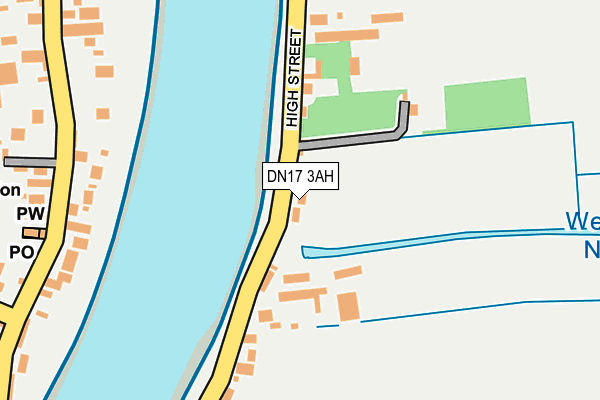 DN17 3AH map - OS OpenMap – Local (Ordnance Survey)