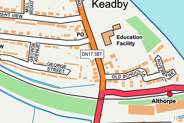 DN17 3BT map - OS OpenMap – Local (Ordnance Survey)