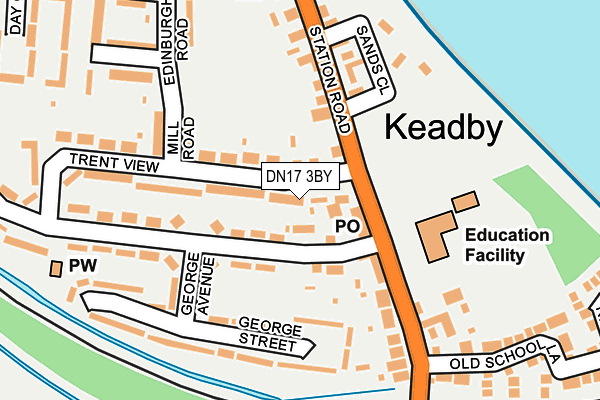 DN17 3BY map - OS OpenMap – Local (Ordnance Survey)
