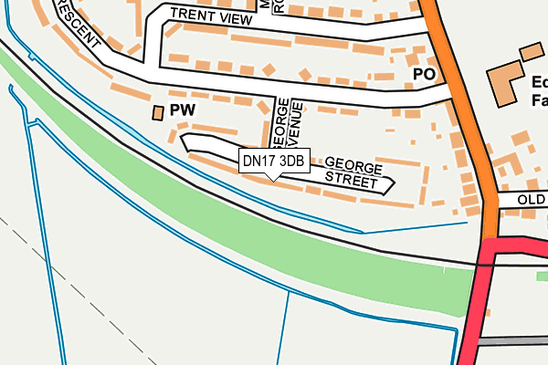 DN17 3DB map - OS OpenMap – Local (Ordnance Survey)