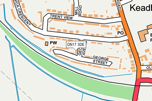 DN17 3DE map - OS OpenMap – Local (Ordnance Survey)