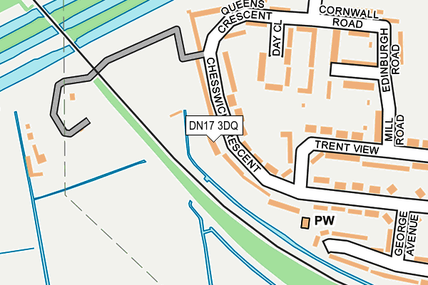 DN17 3DQ map - OS OpenMap – Local (Ordnance Survey)