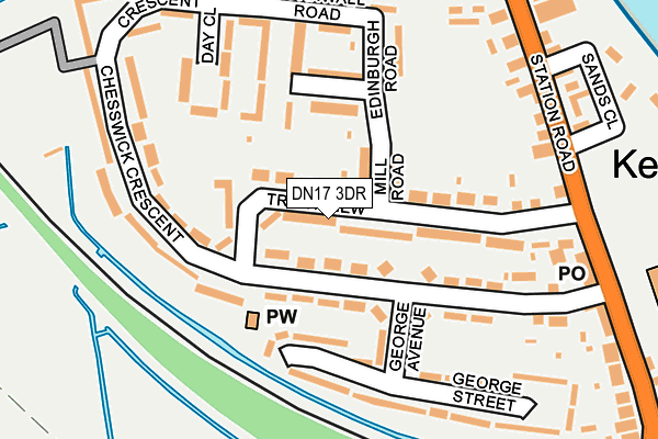 DN17 3DR map - OS OpenMap – Local (Ordnance Survey)