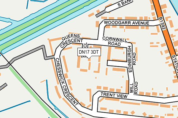 DN17 3DT map - OS OpenMap – Local (Ordnance Survey)