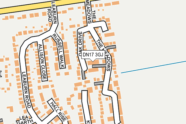 DN17 3GJ map - OS OpenMap – Local (Ordnance Survey)