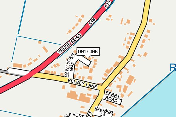 DN17 3HB map - OS OpenMap – Local (Ordnance Survey)