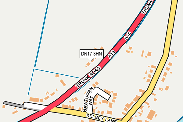 DN17 3HN map - OS OpenMap – Local (Ordnance Survey)